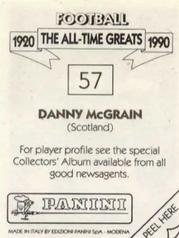 1990 Panini Football The All-Time Greats (1920-1990) #57 Danny McGrain Back