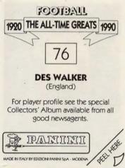 1990 Panini Football The All-Time Greats (1920-1990) #76 Des Walker Back