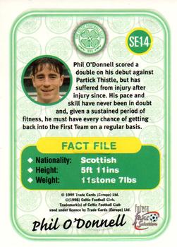 1997-98 Futera Celtic Fans Selection - Embossed Foil #SE14 Phil O'Donnell Back