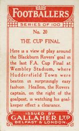 1928 Gallaher Ltd Footballers #20 The Cup Final Back