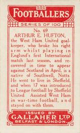 1928 Gallaher Ltd Footballers #69 Arthur E Hufton Back