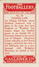 1928 Gallaher Ltd Footballers #74 Thomas Law Back