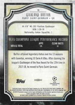 2018-19 Topps Museum Collection UEFA Champions League - Sapphire #13 Gianluigi Buffon Back