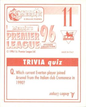 1995-96 Merlin's Premier League 96 #11 Ian Pearce Back