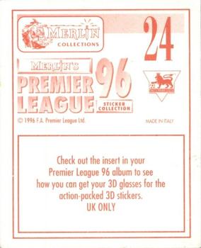 1995-96 Merlin's Premier League 96 #24 Club Programme Back