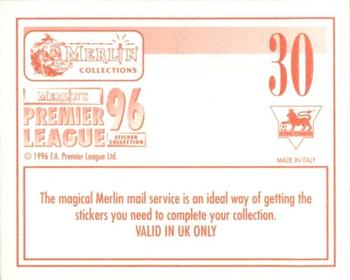 1995-96 Merlin's Premier League 96 #30 Home Kits Back