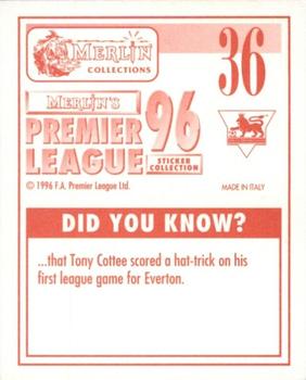 1995-96 Merlin's Premier League 96 #36 Gary Pallister Back
