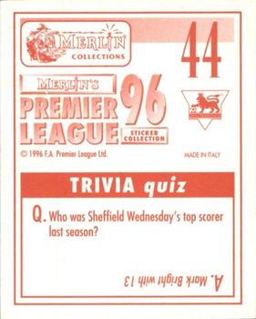 1995-96 Merlin's Premier League 96 #44 Terry Cooke Back
