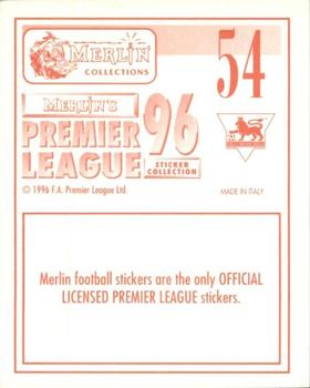 1995-96 Merlin's Premier League 96 #54 Frank Clark Back