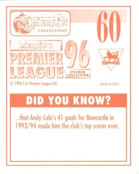 1995-96 Merlin's Premier League 96 #60 Colin Cooper Back