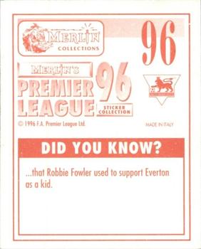 1995-96 Merlin's Premier League 96 #96 John Barnes Back