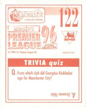 1995-96 Merlin's Premier League 96 #122 Gary Speed Back