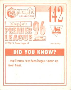 1995-96 Merlin's Premier League 96 #142 Marc Hottiger Back