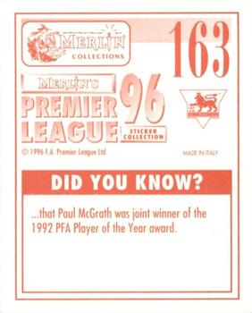 1995-96 Merlin's Premier League 96 #163 Erik Thorstvedt Back