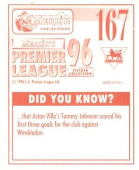 1995-96 Merlin's Premier League 96 #167 Justin Edinburgh Back