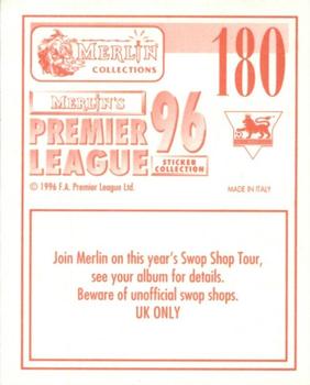1995-96 Merlin's Premier League 96 #180 Club Programme Back