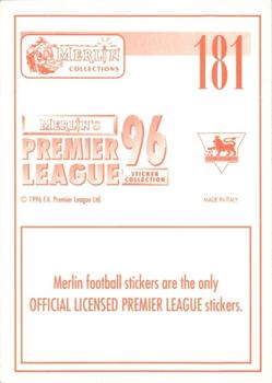 1995-96 Merlin's Premier League 96 #181 Gerry McMahon Back