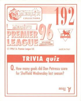 1995-96 Merlin's Premier League 96 #192 David Bardsley Back