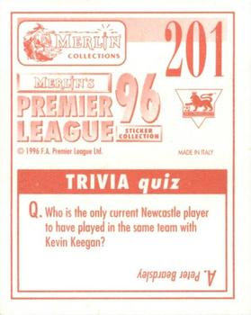 1995-96 Merlin's Premier League 96 #201 Trevor Sinclair Back