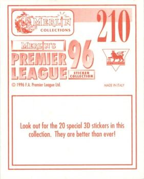1995-96 Merlin's Premier League 96 #210 Joe Kinnear Back