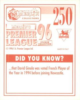 1995-96 Merlin's Premier League 96 #250 Jim Magilton Back