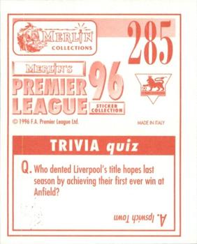 1995-96 Merlin's Premier League 96 #285 Andy Myers Back
