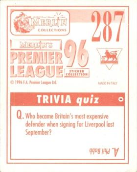 1995-96 Merlin's Premier League 96 #287 Eddie Newton Back