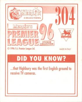 1995-96 Merlin's Premier League 96 #304 Martin Keown Back