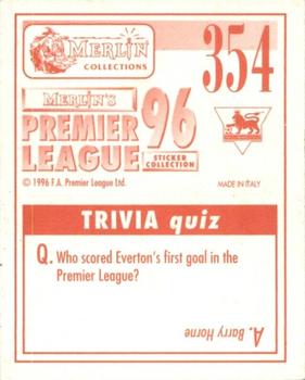 1995-96 Merlin's Premier League 96 #354 Les Sealey Back