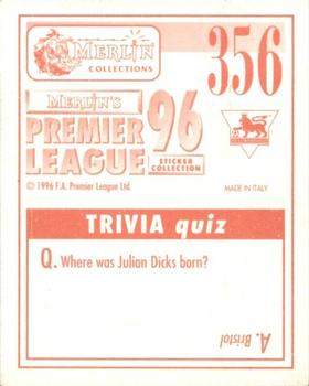1995-96 Merlin's Premier League 96 #356 Alvin Martin Back