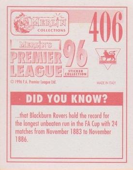 1995-96 Merlin's Premier League 96 #406 Steve Ogrizovic Back