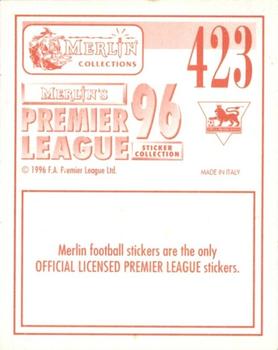 1995-96 Merlin's Premier League 96 #423 Club Programme Back