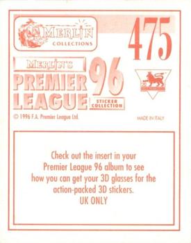 1995-96 Merlin's Premier League 96 #475 Club Programme Back