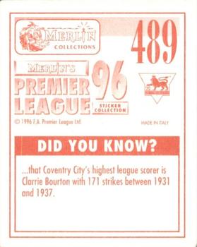 1995-96 Merlin's Premier League 96 #489 Phil Whelan Back