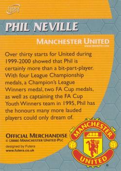 2000 Futera / Nestle Milo Manchester United FC #NNO Phil Neville Back