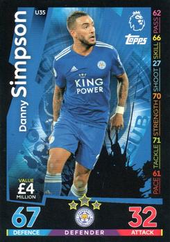 2018-19 Topps Match Attax Premier League Extra #U35 Danny Simpson Front