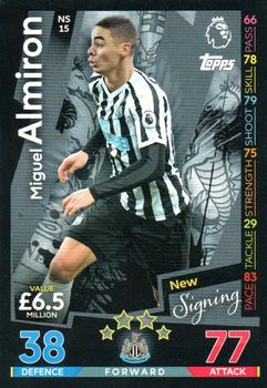 2018-19 Topps Match Attax Premier League Extra - New Signings #NS15 Miguel Almiron Front