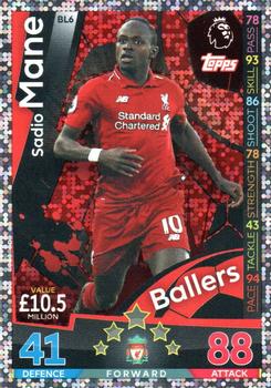 2018-19 Topps Match Attax Premier League Extra - Ballers #BL6 Sadio Mane Front