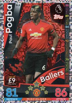 2018-19 Topps Match Attax Premier League Extra - Ballers #BL8 Paul Pogba Front