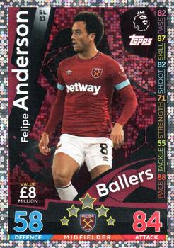 2018-19 Topps Match Attax Premier League Extra - Ballers #BL11 Felipe Anderson Front