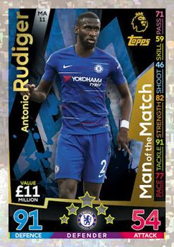 2018-19 Topps Match Attax Premier League Extra - Man of the Match #MA11 Antonio Rudiger Front