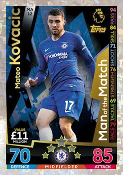2018-19 Topps Match Attax Premier League Extra - Man of the Match #MA12 Mateo Kovacic Front