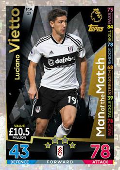 2018-19 Topps Match Attax Premier League Extra - Man of the Match #MA17 Luciano Vietto Front