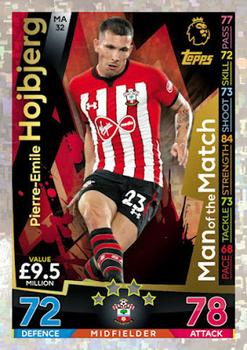 2018-19 Topps Match Attax Premier League Extra - Man of the Match #MA32 Pierre-Emile Hojbjerg Front