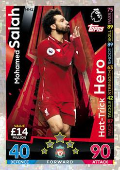 2018-19 Topps Match Attax Premier League Extra - Hat-Trick Heroes #HH2 Mohamed Salah Front