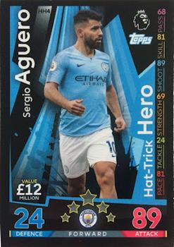 2018-19 Topps Match Attax Premier League Extra - Hat-Trick Heroes #HH4 Sergio Aguero Front