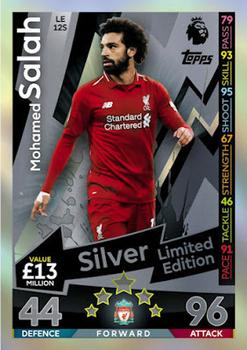 2018-19 Topps Match Attax Premier League Extra - Limited Edition Silver #LE12S Mohamed Salah Front
