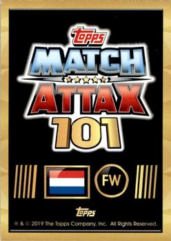 2018-19 Topps Match Attax 101 #93 Memphis Depay Back