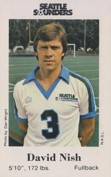 1980 Seattle Times/City of Seattle Fire Department Seattle Sounders #NNO David Nish Front