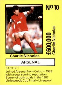 1987 Boss Leisure - Emlyn Hughes' Team Tactix #10 Charlie Nicholas Front